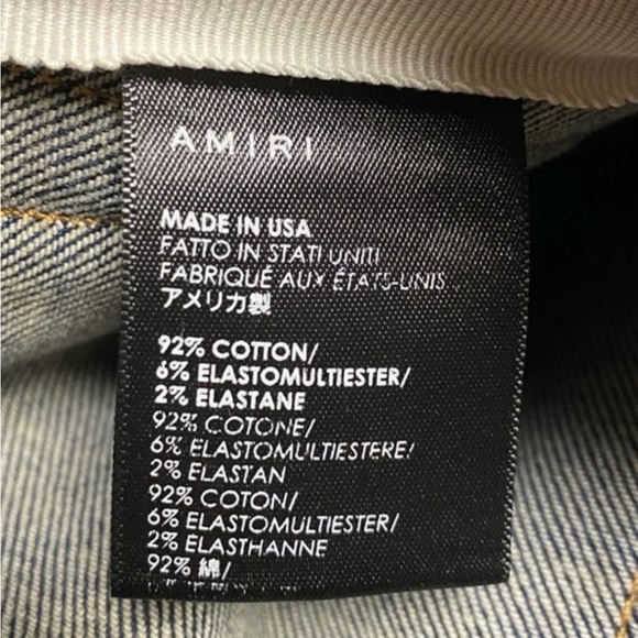 Amiri 🆕 nwot slightly distressed stack medium indigo 92/6/8 100% authentic ss23 - Picture 7 of 17